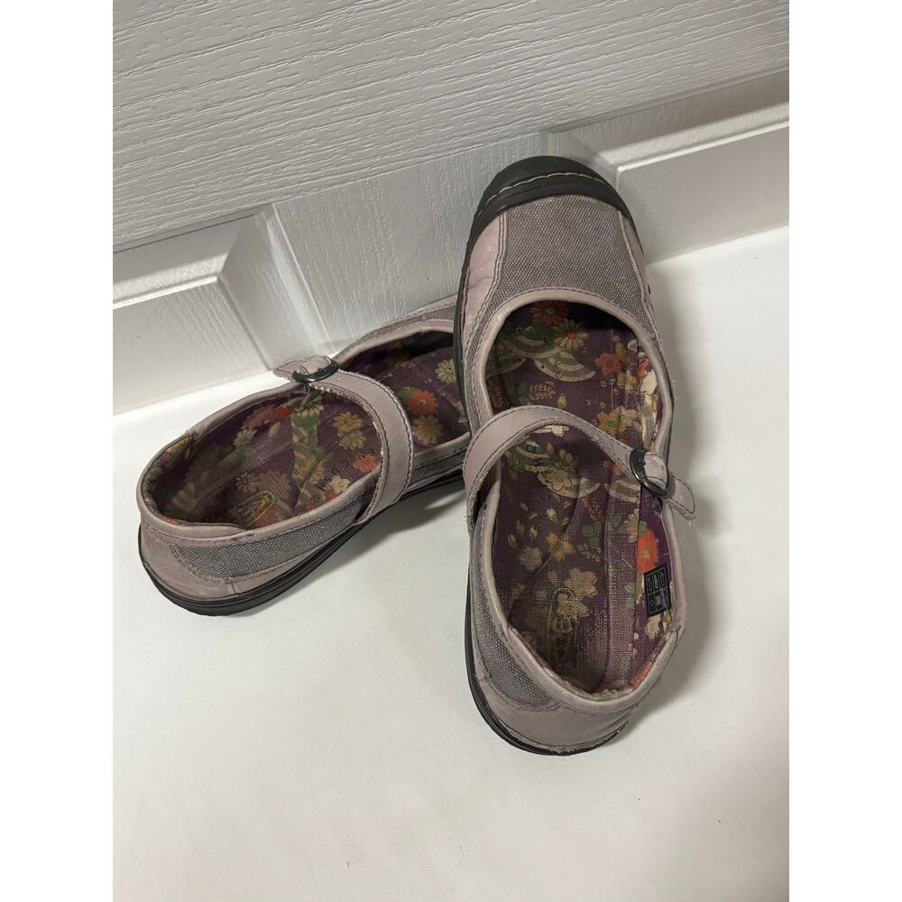 KEEN Mary Jane Flats Lavender Gray Canvas Leather Comfort Shoes Women’s US 9.5 - Picture 3 of 12
